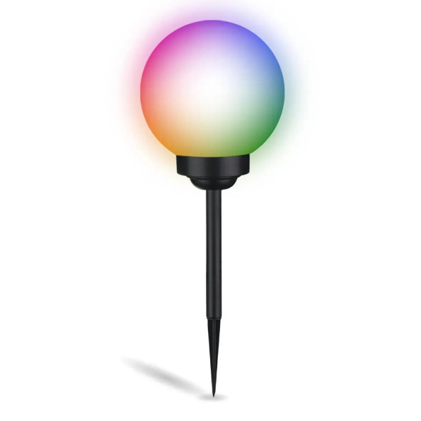 Садова декоративна RGB куля 20 см на сонячній батареї ATRIS -
                                                        Фото 2